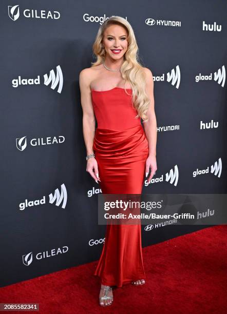 Gigi Gorgeous attends the 35th Annual GLAAD Media Awards at The Beverly Hilton on March 14, 2024 in Beverly Hills, California.