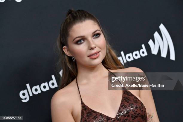 Sammi Hanratty attends the 35th Annual GLAAD Media Awards at The Beverly Hilton on March 14, 2024 in Beverly Hills, California.