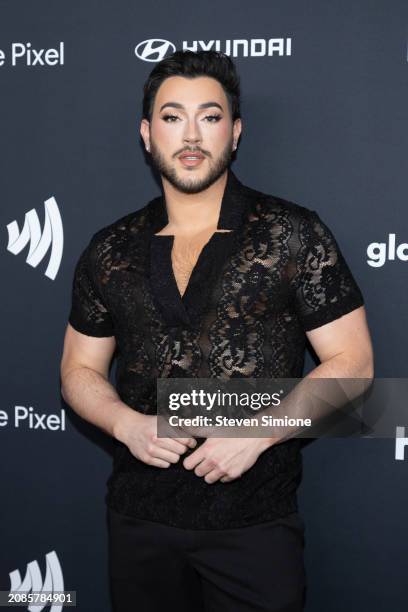 Manny MUA attends the 35th Annual GLAAD Media Awards at The Beverly Hilton on March 14, 2024 in Beverly Hills, California.