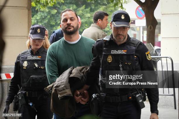 The nephew of Maria del Monte, Antonio Tejado on his arrival at the Provincial Court of Seville, on 15 March, 2024 in Seville, Andalusia, Spain....