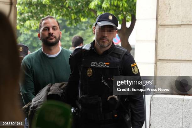 The nephew of Maria del Monte, Antonio Tejado on his arrival at the Provincial Court of Seville, on 15 March, 2024 in Seville, Andalusia, Spain....