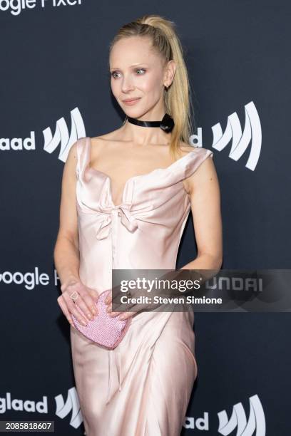 Juno Temple attends the 35th Annual GLAAD Media Awards at The Beverly Hilton on March 14, 2024 in Beverly Hills, California.