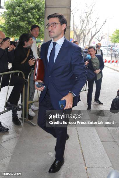 Fernando Velo, lawyer of Antonio Tejado, on his arrival at the Provincial Court of Seville, on March 15 in Seville, Andalusia, Spain. Antonio Tejado...