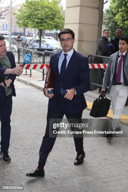 Fernando Velo, lawyer of Antonio Tejado, on his arrival at the Provincial Court of Seville, on March 15 in Seville, Andalusia, Spain. Antonio Tejado...