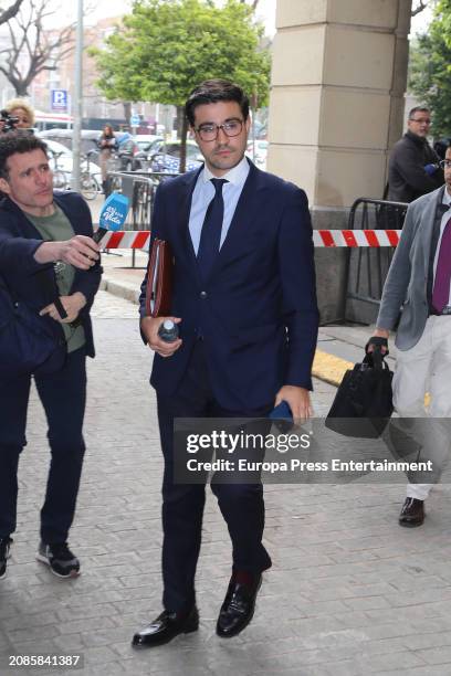 Fernando Velo, lawyer of Antonio Tejado, on his arrival at the Provincial Court of Seville, on March 15 in Seville, Andalusia, Spain. Antonio Tejado...