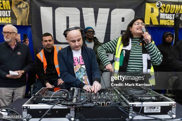 Scott Diaz is pictured during a House Against Hate event outside Downing Street to mark UN Anti-Racism Day on 16th March 2024 in London, United...