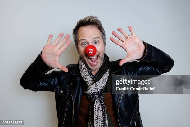 In this image released on March 15 Chesney Hawkes during the W1A Lenny Replacement Sketch to be shown during the Red Nose Day 2024 live TV show...