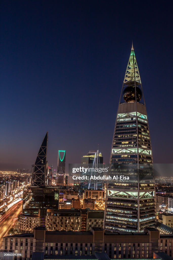 Riyadh landmarks at night