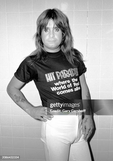 Portrait of British Heavy Metal vocalist Ozzy Osbourne as he poses backstage at Nassau Coliseum , Uniondale, New York, August 14, 1981. He had...