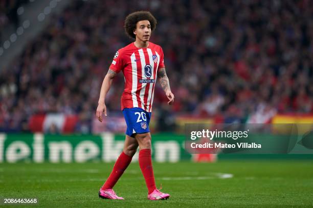 Axel Witsel of Atletico de Madrid looks on during the UEFA Champions League 2023/24 round of 16 second leg match between Atlético Madrid and FC...