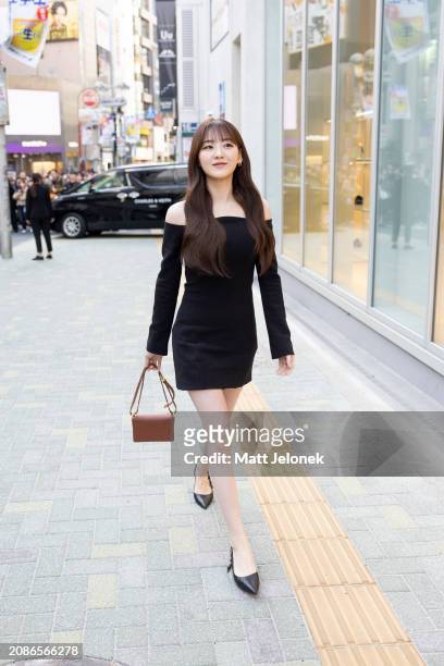 Choi Yi-Hyun attends the CHARLES & KEITH Shibuya Flagship Opening Celebration at the Shibuya CHARLES & KEITH Store on March 15, 2024 in Tokyo, Japan.