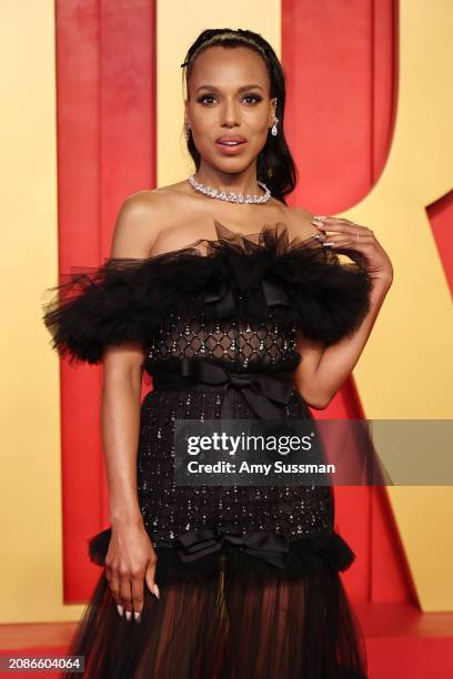 Kerry Washington attends the 2024 Vanity Fair Oscar Party Hosted By Radhika Jones at Wallis Annenberg Center for the Performing Arts on March 11,...