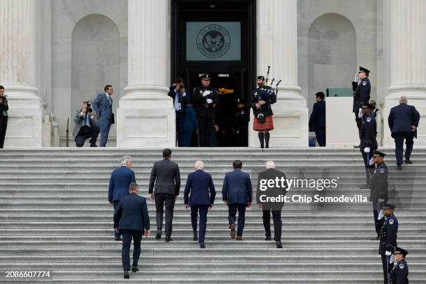 President Joe Biden , Speaker of the House Mike Johnson , Irish Taoiseach Leo Varadkar and Congressional Friends of Ireland co-chairs Rep. Richard...