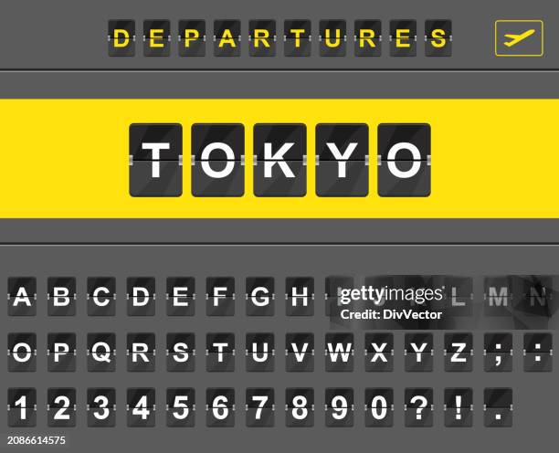 mechanical airport flip board - airport arrival stock illustrations