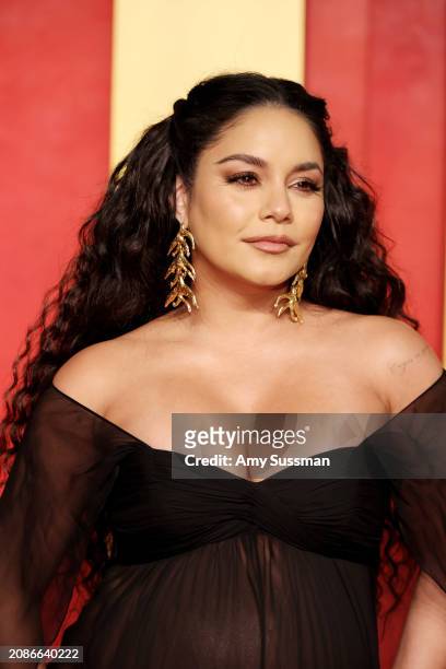 Vanessa Hudgens attends the 2024 Vanity Fair Oscar Party Hosted By Radhika Jones at Wallis Annenberg Center for the Performing Arts on March 11, 2024...