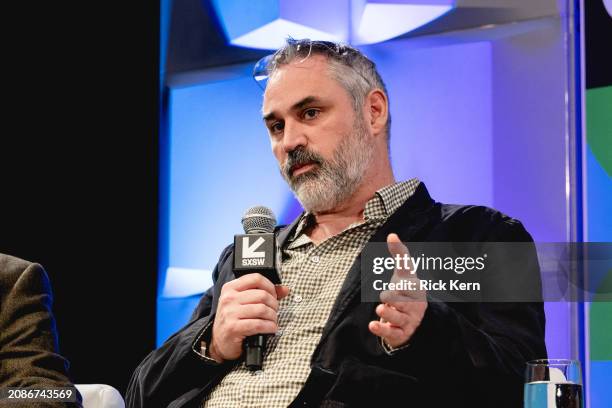 Alex Garland attends the "Featured Session: A Conversation with Civil War Filmmaker Alex Garland and Cast" during the 2024 SXSW Conference and...