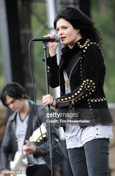Alison Mosshart of The Dead Weather performs during the Outside Lands Music & Arts festival at the Polo Fields in Golden Gate Park on August 30, 2009...