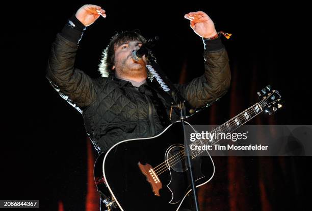 Jack Black of Tenacious D performs during the Outside Lands Music & Arts festival at the Polo Fields in Golden Gate Park on August 30, 2009 in San...