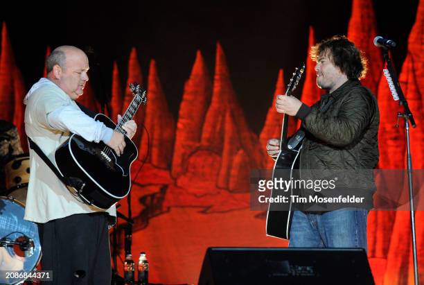 Kyle Gass and Jack Black of Tenacious D perform during the Outside Lands Music & Arts festival at the Polo Fields in Golden Gate Park on August 30,...