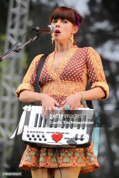 Lenka performs during the Outside Lands Music & Arts festival at the Polo Fields in Golden Gate Park on August 30, 2009 in San Francisco, California.