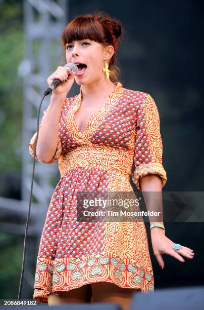 Lenka performs during the Outside Lands Music & Arts festival at the Polo Fields in Golden Gate Park on August 30, 2009 in San Francisco, California.