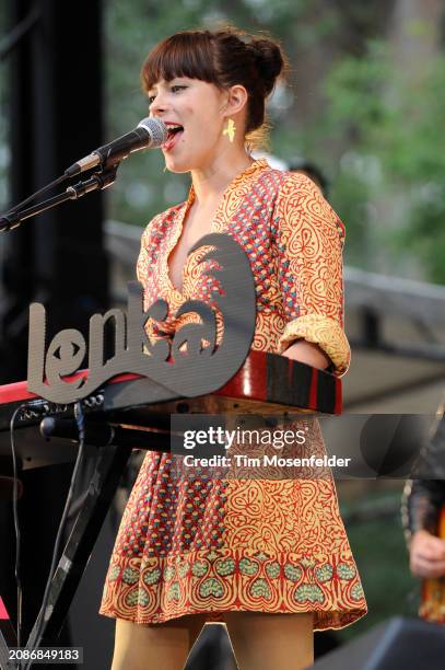 Lenka performs during the Outside Lands Music & Arts festival at the Polo Fields in Golden Gate Park on August 30, 2009 in San Francisco, California.