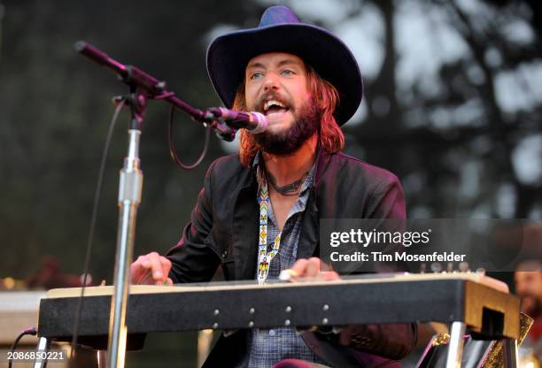 Ben Bridwell of Band of Horses performs during the Outside Lands Music & Arts festival at the Polo Fields in Golden Gate Park on August 30, 2009 in...