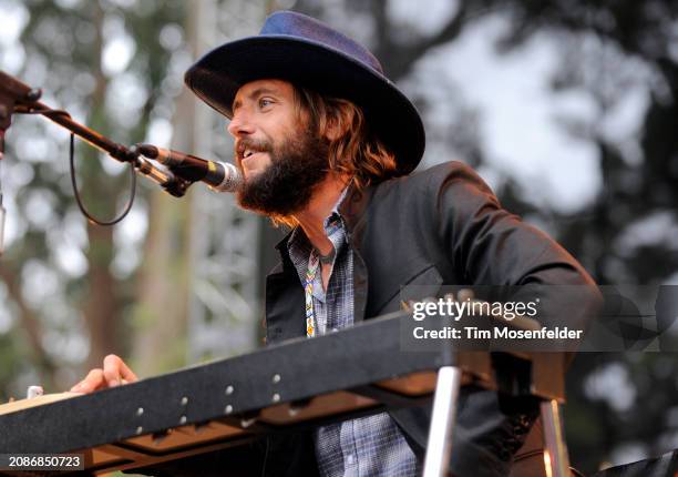 Ben Bridwell of Band of Horses performs during the Outside Lands Music & Arts festival at the Polo Fields in Golden Gate Park on August 30, 2009 in...