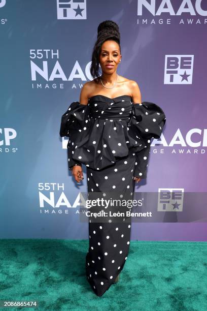 Honoree June Ambrose attends the NAACP Fashion Show at Vibiana on March 15, 2024 in Los Angeles, California.
