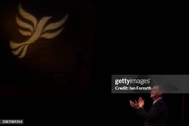 Tim Farron, Liberal Democrat Spokesperson for Housing, Communities & Local Government, and Food & Rural Affairs addresses delegates at the Conference...