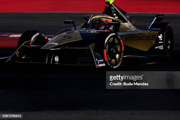 Jean-Éric Vergne of France driving the DS Penske Team during the free practice day ahead of the 2024 Hankook Sao Paulo E-Prix Round 4 at Autodromo...