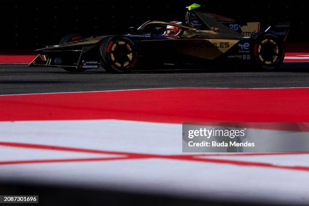 Jean-Éric Vergne of France driving the DS Penske Team during the free practice day ahead of the 2024 Hankook Sao Paulo E-Prix Round 4 at Autodromo...