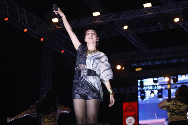 IND: Bollywood Singer Sunidhi Chauhan Performs During Annual Tech Fest - Moksha - Innovision At NSUT