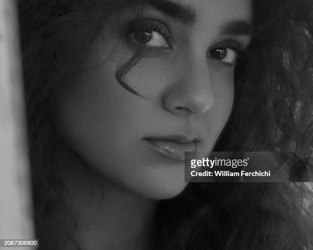 Actor Geraldine Viswanathan is photographed for L'Beauté Homme magazine on February 20, 2024 in New York, United States.