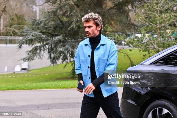 Antoine GRIEZMANN of France during arrival of France team at INF Clairefontaine on March 18, 2024 in Paris, France. - Photo by Icon Sport