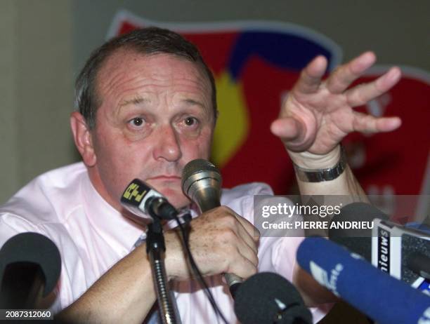 Tour de France director Jean-Marie Leblanc speaks to the press on the eve of the 86th Tour de France prologue, in Le Puy du Fou, western France, 02...