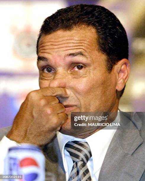 Wanderley Luxemburgo former trainer of the Brazilian football selection, is presented as the new technical director of the Corinthians in Sao Paulo,...