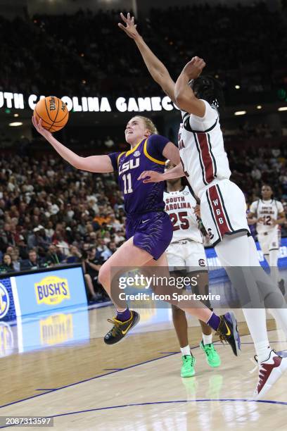 Tigers guard Hailey Van Lith during the SEC Women's Basketball Tournament Championship Game between the LSU Tigers and the South Carolina Gamecocks...