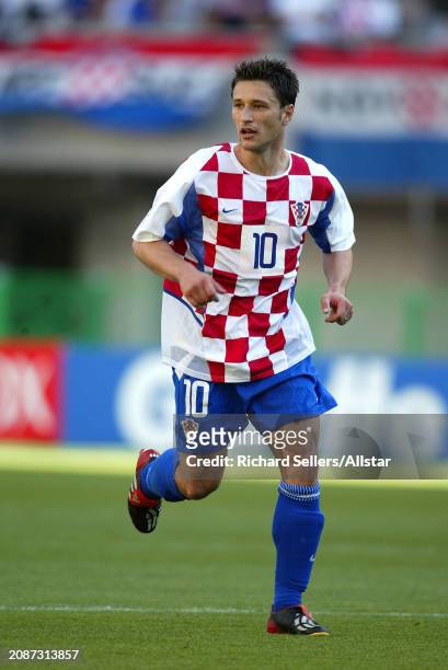 June 3: Niko Kovac of Croatia running during the FIFA World Cup Finals 2002 Group G match between Croatia and Mexico at Niigata Big Swan Stadium on...