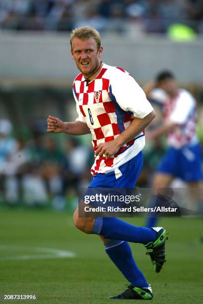 June 3: Robert Prosinecki of Croatia running during the FIFA World Cup Finals 2002 Group G match between Croatia and Mexico at Niigata Big Swan...