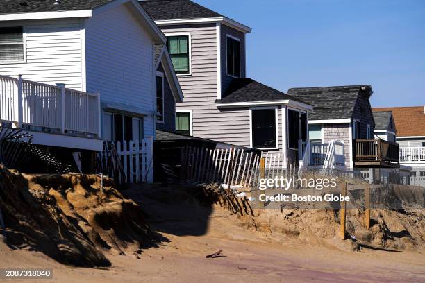 Salisbury, MA Flooding washed away approximately 7,500 tons of sand from Salisbury Beach, destroying half of a $600,000 dune restoration effort...