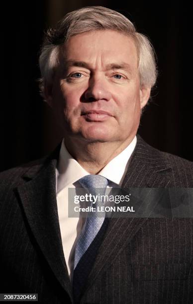 John Leahy, Chief Operating Officer - Customers of Airbus, prepares to address a press conference in central London, on February 7, 2008. European...