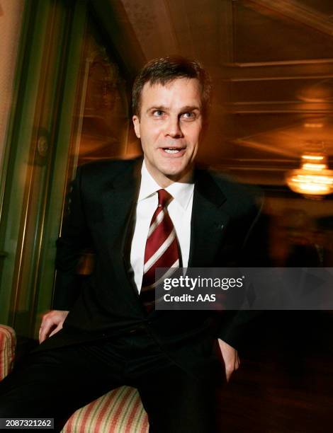 Statoil Chief executive Helge Lund is pictured 14 February 2005 during a press conference in Oslo. Norwegian oil giant Statoil reported a record net...