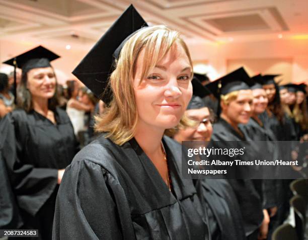 Andria Prouty of South Glens Falls during Empire State College commencement exercises for online students at the Saratoga Springs City Center...