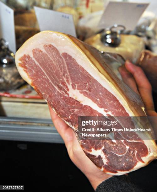 Prosciutto di Parma at The Cheese Traveler Wednesday Dec. 10 in Albany, NY.