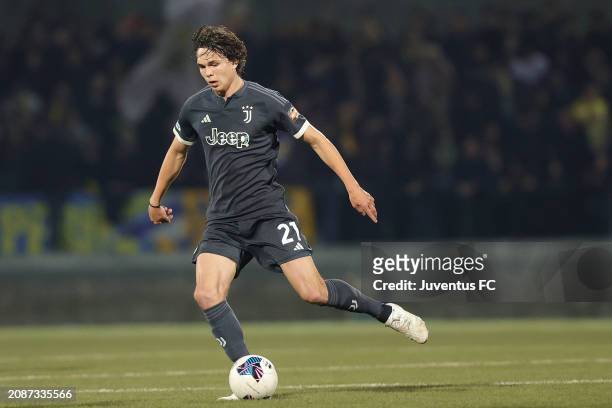 Martin Palumbo of Juventus Next Gen in action during the Serie C match between Carrarese Calcio and Juventus Next Gen at Stadio dei Marmi on March...