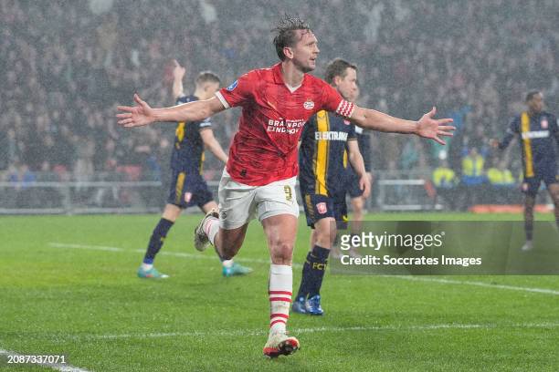 Luuk de Jong of PSV during the Dutch Eredivisie match between PSV v Fc Twente at the Philips Stadium on March 17, 2024 in Eindhoven Netherlands