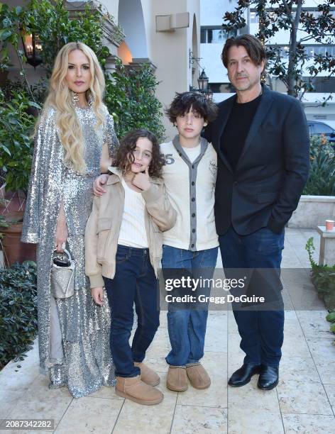 Rachel Zoe, Skyler Morrison Berman, Kaius Jagger Berman and Rodger Berman at the Mrs. Alice & HVN Cocktail Party held at The Maybourne on March 18,...