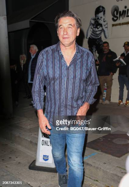 William Baldwin is seen at Craig's restaurant on March 18, 2024 in Los Angeles, California.
