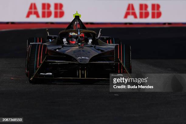 Jean-Éric Vergne of France driving the DS Penske Team during the free practice day ahead of the 2024 Hankook Sao Paulo E-Prix Round 4 at Autodromo...